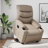 Maison Chic Električni naslanjač - Relax naslanjač s funkcijo vstajanja kapučino umetno usnje, (22061352) | Shoptok.si