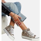 Gemre High leopard print sneakers with thick sole Bagy | Shoptok.si
