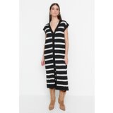 Trendyol Ecru Striped Knitwear Dress Cene