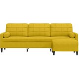  Trosjed s tabureom žuti 210 cm baršunasti | shoptok.hr