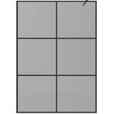  Zid za walk-in tuš Crna 140 x 195 cm Staklo otporno na udarce | shoptok.hr
