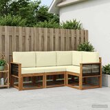  Set vanjskih sofa 4 pcs Prirodna i krem Poliester | Eponuda.ba