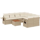  9-dijelni set vrtnih sofa s jastucima bež od poliratana | shoptok.hr