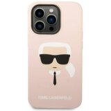Karl Lagerfeld magsafe ovitek KLHMP14LSLKHLP za iphone 14 pro roza silikonska zaščita - karls head | Shoptok.si