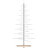  Metalno božićno drvce s drvenom bazom crno 210 cm | shoptok.hr