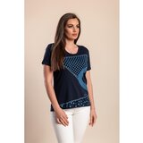 Fenzy Majica S Printom Za Veće Veličine, Tamnoplava | shoptok.hr