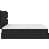  Postelja s shranjevanjem z vzmetnico Črna 180 x 200 cm Žamet, (5000099611) | Shoptok.si