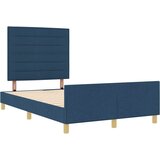  Krevetna konstrukcija s uzglavljem Plava 140 x 200 cm tkanina | shoptok.hr