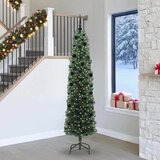 vidaXL Umestno božično drevo Zelena 240 cm PVC in Jeklo in Plastika | Shoptok.si