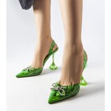 Gemre Green transparent women's pumps Girard | Shoptok.si