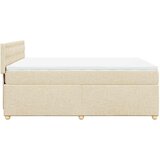  Boxspring - Krevet s oprugama i madracem krem 140 x 190 cm od tkanine - Krema 140 x 190 cm gumbi | shoptok.hr