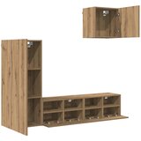 TV zidne jedinice 4 pcs Umjetnički hrast Konstruirano drvo | Eponuda.ba