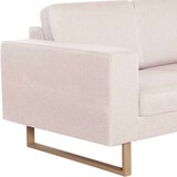 vidaXL Kavč trosed iz blaga krem | Shoptok.si