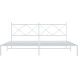  Metalni okvir za krevet s uzglavljem bijeli 200x200 cm | shoptok.hr