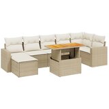 vidaXL 8-dijelni set vrtnih sofa od poliratana s jastucima bež | shoptok.hr