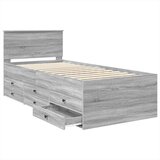  Krevet na dan Siva Sonoma i crna 100 x 200 cm Konstruirano drvo | shoptok.hr