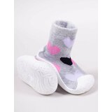 Yoclub Kids's Baby Girls' Anti-Skid Socks With Rubber Sole cene