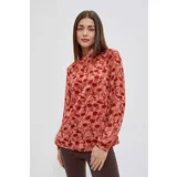 Moodo Shirt with a floral stand-up collar