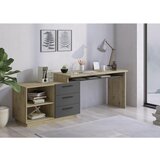 XORA kombinirana pisalna miza leseni material antracit, hrast artisan | Shoptok.si