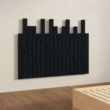  Stensko posteljno vzglavje črno 108x3x80 cm trdna borovina, (20735123) | Shoptok.si