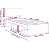  Konstrukcija postelje z vzglavjem Dimljeni oreh 90 x 200 cm, (5000102671) | Shoptok.si