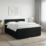  Boxspring krevet s madracem Crna 180 x 200 cm Tkanina | shoptok.hr
