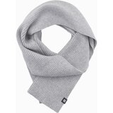 Ombre Men's monochrome ribbed knit scarf - grey Cijene