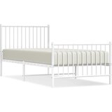  Metalni okvir kreveta uzglavlje i podnožje bijeli 90 x 200 cm | shoptok.hr