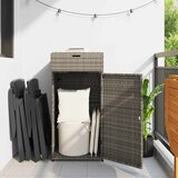  Vrtni ormarić za pohranu sivi 55x55x111 cm od poliratana | shoptok.hr