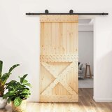  Klizna vrata s priborom za montažu 95 x 210 cm masivna borovina | shoptok.hr