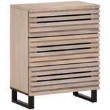 vidaXL Komoda bela 60x34x75 cm trden mangov les Cene