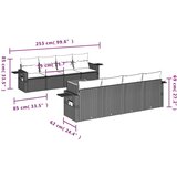  9-dijelni set vrtnih sofa s jastucima bež od poliratana | shoptok.hr