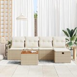 vidaXL set 6 delova vrtnih kauča sa jastučićima bež poli ratan | shoptok.hr