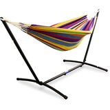 Shumee Močna vrtna viseča mreža na kovinskem okvirju 270x110cm do 120kg, (21214659) Cene