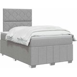  Boxspring krevet s madracem Svjetlosiva 120 x 200 cm Tkanina | shoptok.hr