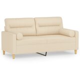 Maison Chic kavč - Sofa - Kanape dvosed z blazinami krem 140 cm blago, (21727282) Cene
