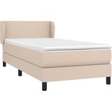  s oprugama i madrac cappuccino 90x200 cm od umjetne kože | shoptok.hr