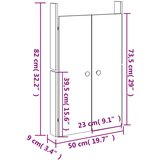 vidaXL Vanjska kuhinjska vrata crna 50x9x82 cm masivna borovina | shoptok.hr