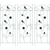  Vrtna Ograda Rešetkasti 3 pcs Zelena 112 x 40 cm Čelik | shoptok.hr