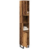 vidaXL Kopalniška omarica starinski les 30x30x190 cm inženirski les Cene