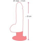 Nature Skin M - realistični vibrator za testise, s ljepljivim potplatom (prirodni) | shoptok.hr