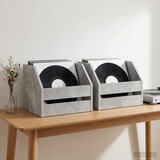  Kutija za vinilne albume 2 kom. Betonska siva 38 x 30 x 29 cm | shoptok.hr