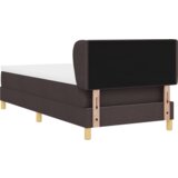  Postelja z vzmetnico - Temno rjava - 100x200 cm - Tkanina, (22053033) | Shoptok.si