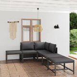 The Living Store Vrtna sedežna garnitura z blazinami 6-delna poli ratan siva - Vrtna Sedežna Garnitura, (21466005) Cene