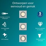 Philips set 3x ugradna svetiljka peridot 1xGU10/7W/230V srebrna | Eponuda.com