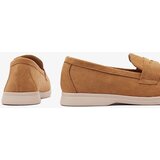 Resti Women's eco-suede moccasins in camel color Daffer- Footwear | ePonuda.com