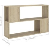 vidaXL ormarić za knjige boja hrasta sonome 100 x 24 x 63 cm iverica | shoptok.hr