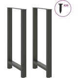  Noge za barsko mizo antracitne barve 2 kosa 60 x (110-111) cm jeklo | Shoptok.si