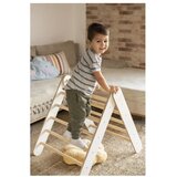 MeowBaby Bijeli trokut za berbu od borovine 60x60x60 cm Montessori - | shoptok.hr