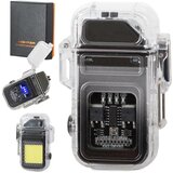  2 u 1 baterija. plazma upaljač sa COB LED lampom USB 7,5cm | shoptok.hr